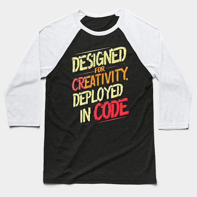 Artistic Code Fusion - Unique Programmer’s Baseball T-Shirt by WEARWORLD